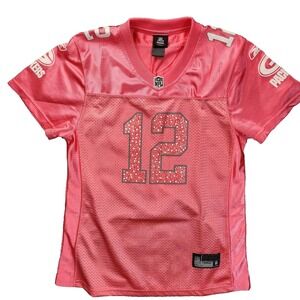 Reebok Aaron Rodgers Green Bay Packers Pink Jersey Womens XXL 12 NFL Football